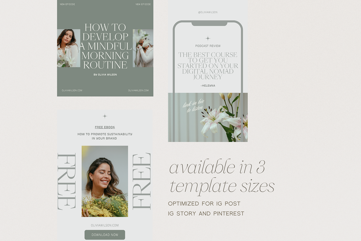 Ava | Canva Social Media Templates, a Social Media Template by With Faith & Love (Photo 6 of 13)