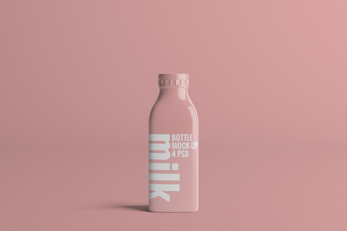 Milk Bottle Mock-Up 2 (Medium), a Packaging Mockup by AY Mock-Ups (Photo 4 of 11)