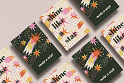 FUNKY STARS clipart, patterns, cards, a Decorative Illustration by Elliko shop (Thumbnail 6 of 8)