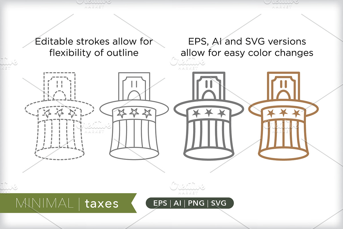 Minimal taxes icons, an Outline Icon by Picture Window (Photo 5 of 5)