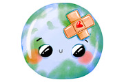 Cute Earth Day Clipart Set, Kawaii, an Education Illustration by the_myro (Thumbnail 6 of 7)