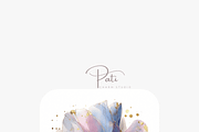 10 Navy Abstract Floral Clipart, an Illustration by Pati Charm Studio (Thumbnail 6 of 8)