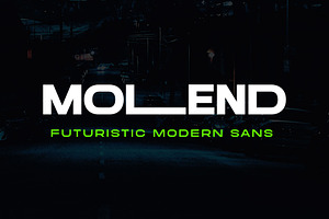 Molend - Futuristic Sans, a Sans Serif Font by Arterfak Project