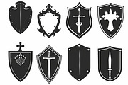 Medieval Shield Silhouette Bundle, an Illustration by balal (Thumbnail 5 of 10)