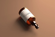 Amber Glass Pump Bottle Mockups, a Cups & Container Mockup by pmvch (Thumbnail 10 of 10)