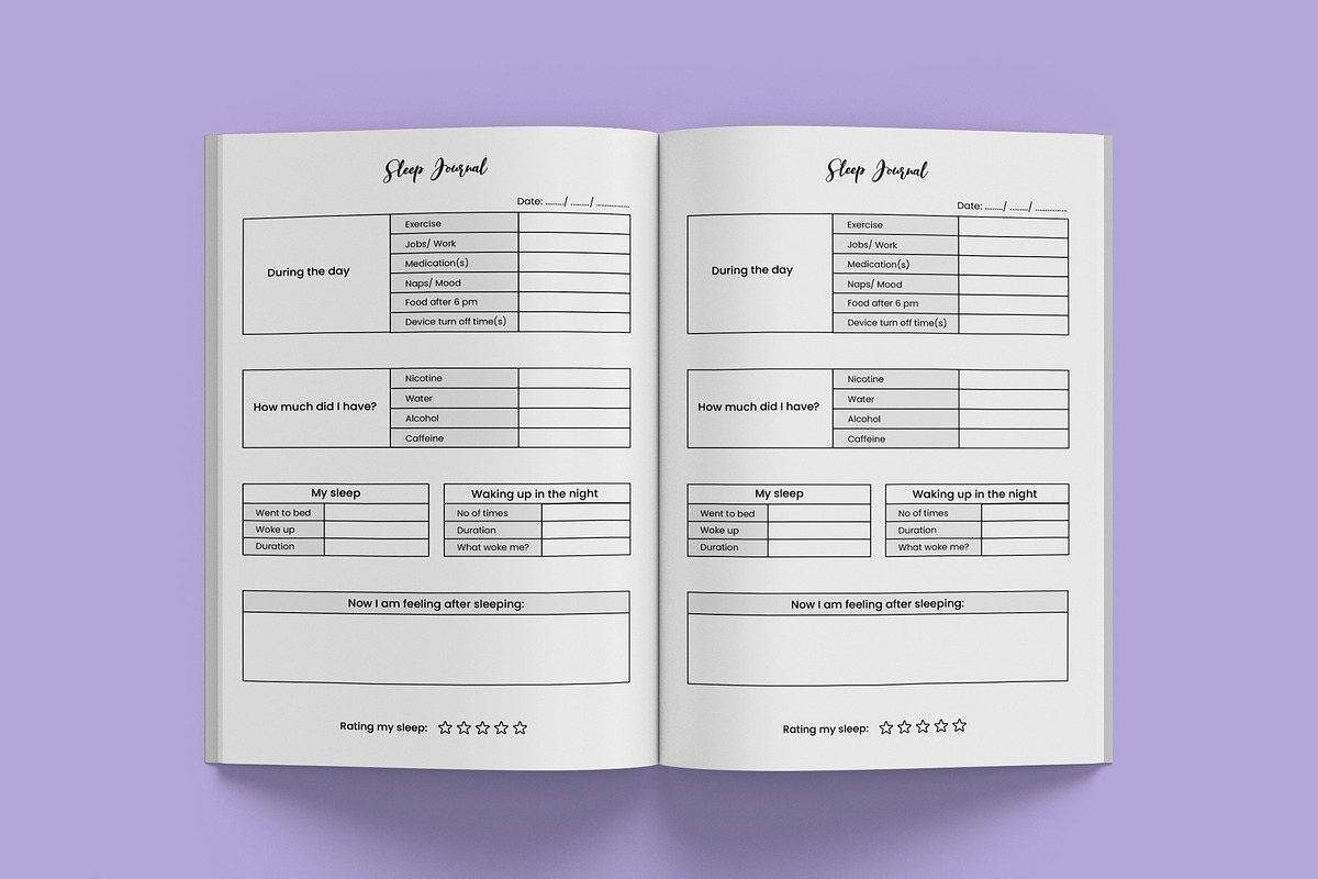 Sleep Journal KDP Interior Paperback, a Graphic by Hitubrand (Photo 4 of 4)