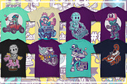 50 Cartoon Tshirt Designs Bundle 8_1, an Illustration by roach_graphic (Thumbnail 4 of 12)