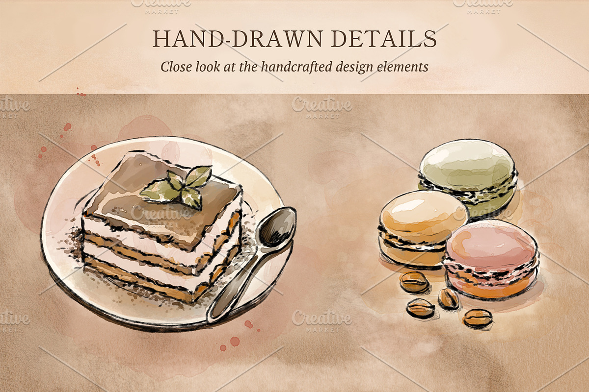 Watercolor Instagram Post Templates, a Social Media Template by Elena Naumchenkova (Photo 3 of 6)