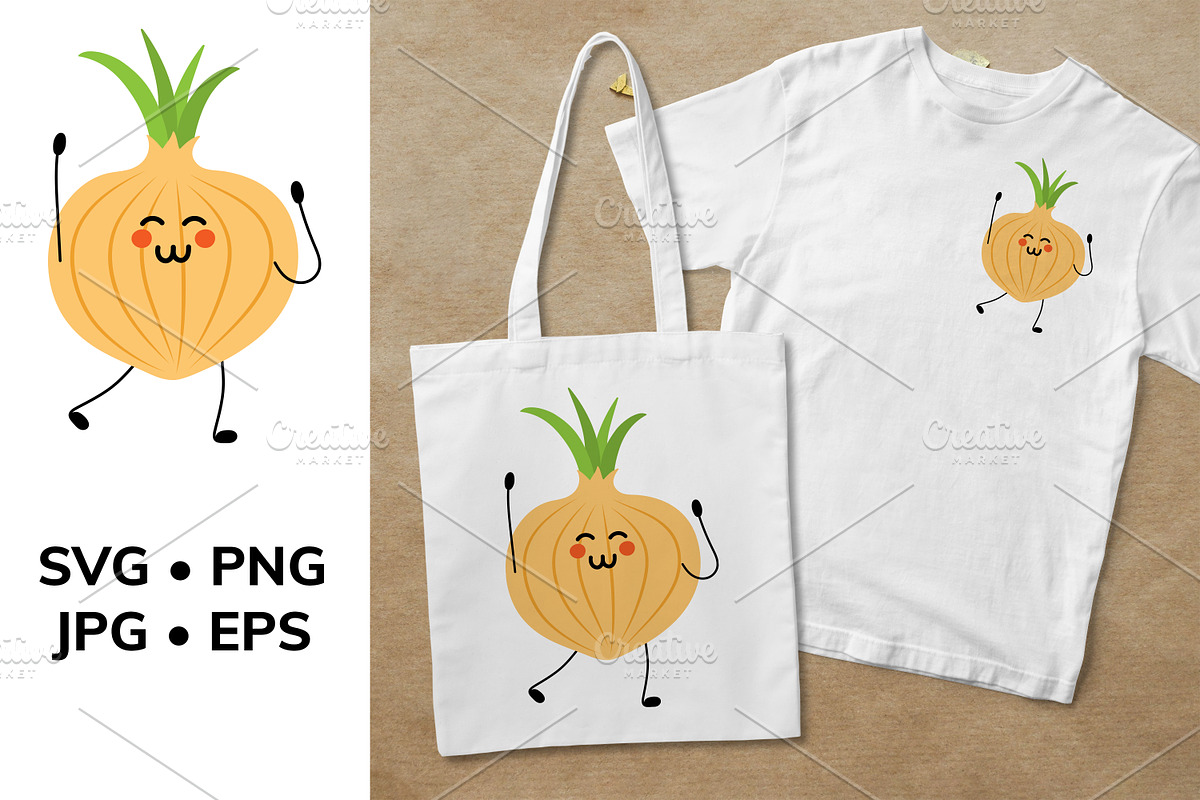 Onion cute cartoon happy smiling, an Object Graphic by jelisua88 (Photo 1 of 3)