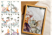 Watercolor dino. Patterns, Clip Art, an Animal Illustration by Pattern + watercolor (Thumbnail 14 of 15)