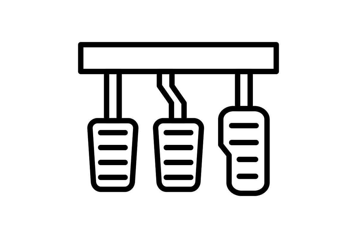 Car Pedals Line Icon, an Icon by Pexelpy