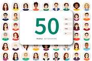 Big bundle of 50 people avatars, a Person Illustration by Volha Hlinskaya (Thumbnail 1 of 4)