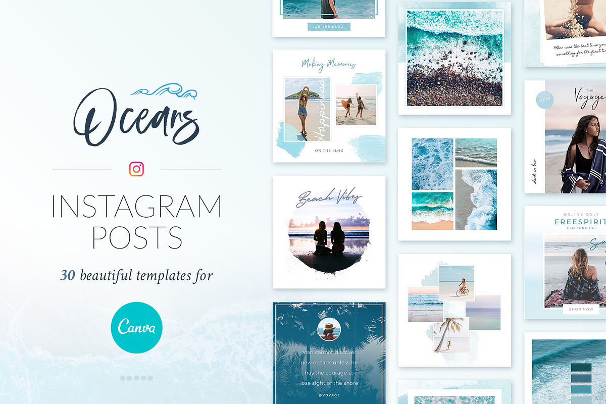 Instagram Posts Oceans | CANVA, a Social Media Template by Poego Social (Photo 1 of 8)