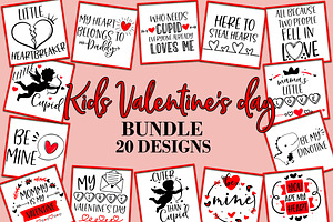 Kids Valentine's Day SVG Bundle