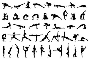 75 Yoga poses. Big collection