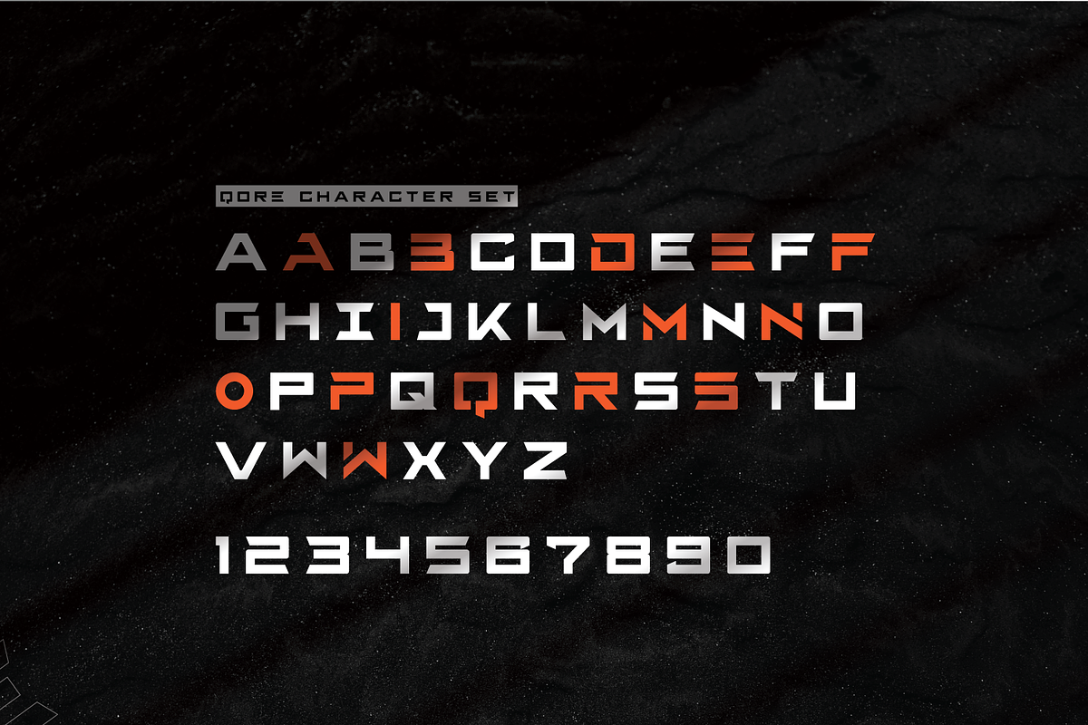 Qore - Futuristic Font, a Sans Serif Font by Linecreative (Photo 6 of 10)