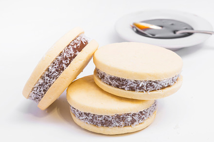alfajores delicious traditional argentine sandwich cookies, a Food & Drink Photo by DalaiFood
