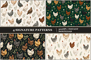 Hen Hollow Chicken Patterns, a Pattern Graphic by Inknfolly (Thumbnail 2 of 4)