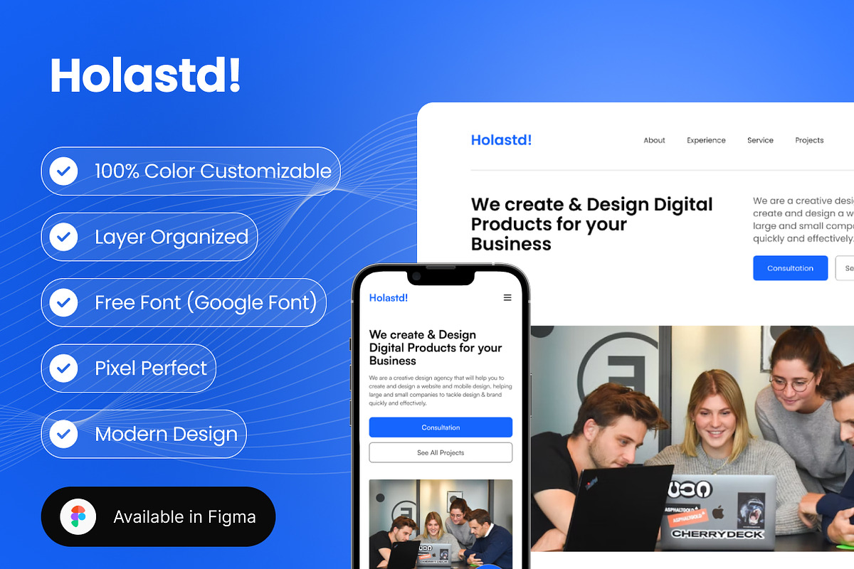 Holastd - Landing Page, a Landing Page Template by mz-studio (Photo 1 of 4)