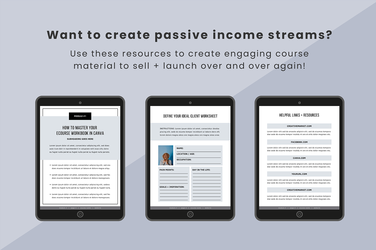 eCourse Resource Bundle, a Design Template by Studio Soluna (Photo 12 of 31)