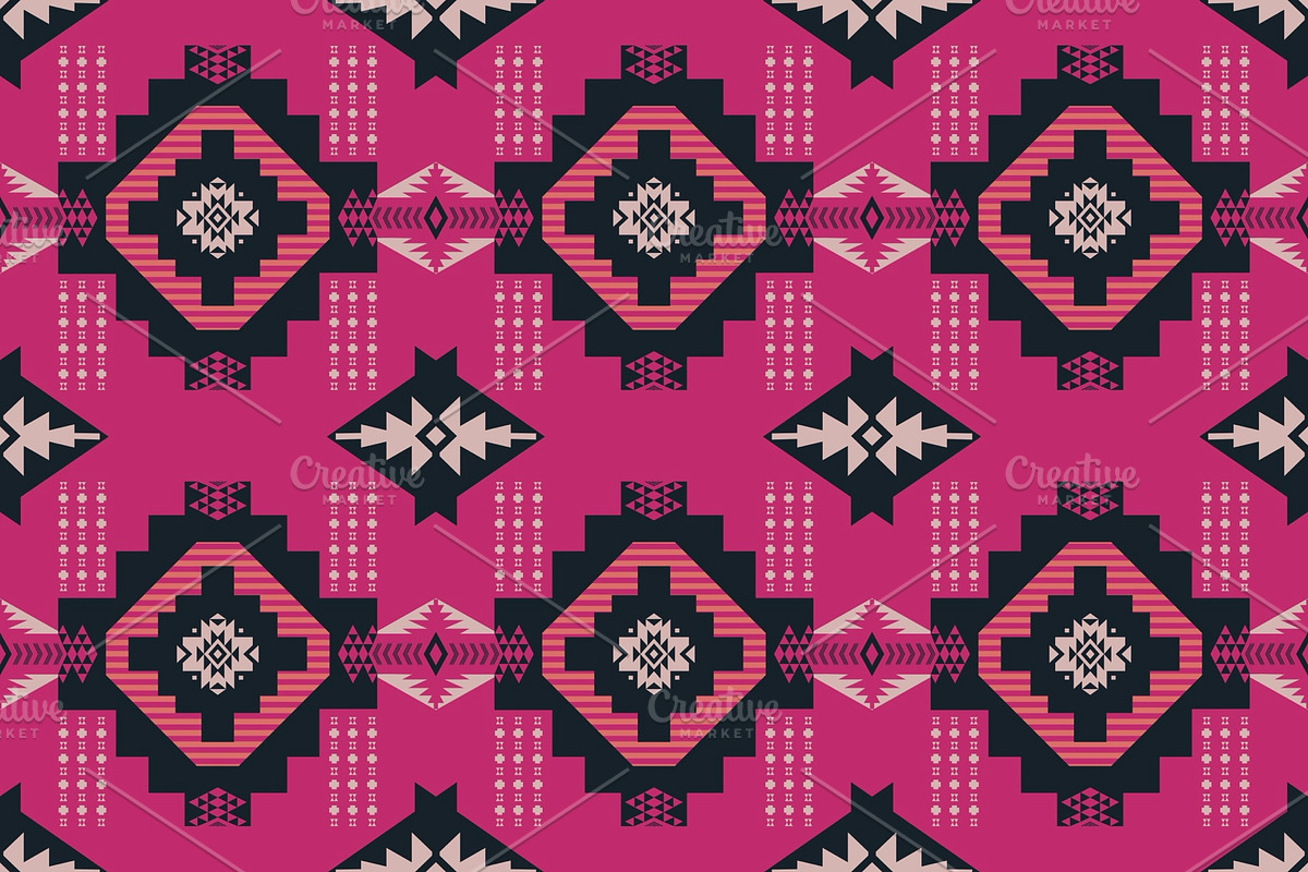 Pink Native American Pattern, a Pattern Graphic by PPEthnicDecorPattern (Photo 1 of 10)