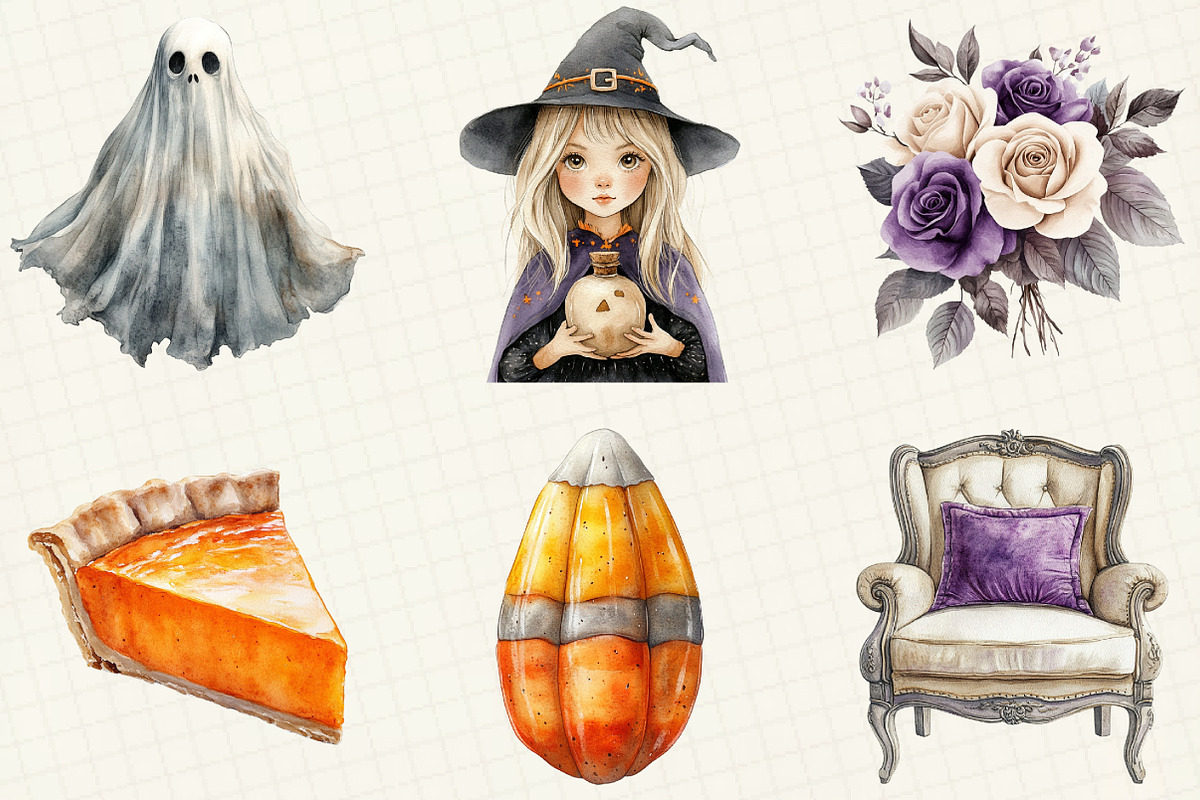 Halloween Sublimation Clipart, an Illustration by OK Design (Photo 3 of 5)