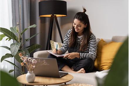 Back to study. Happy student making, a School & Education Photo by AD Stock Images