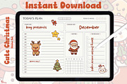 Cute Kawaii Christmas Sticker Set, an Illustration by Dori Debreceni draws (Thumbnail 3 of 4)
