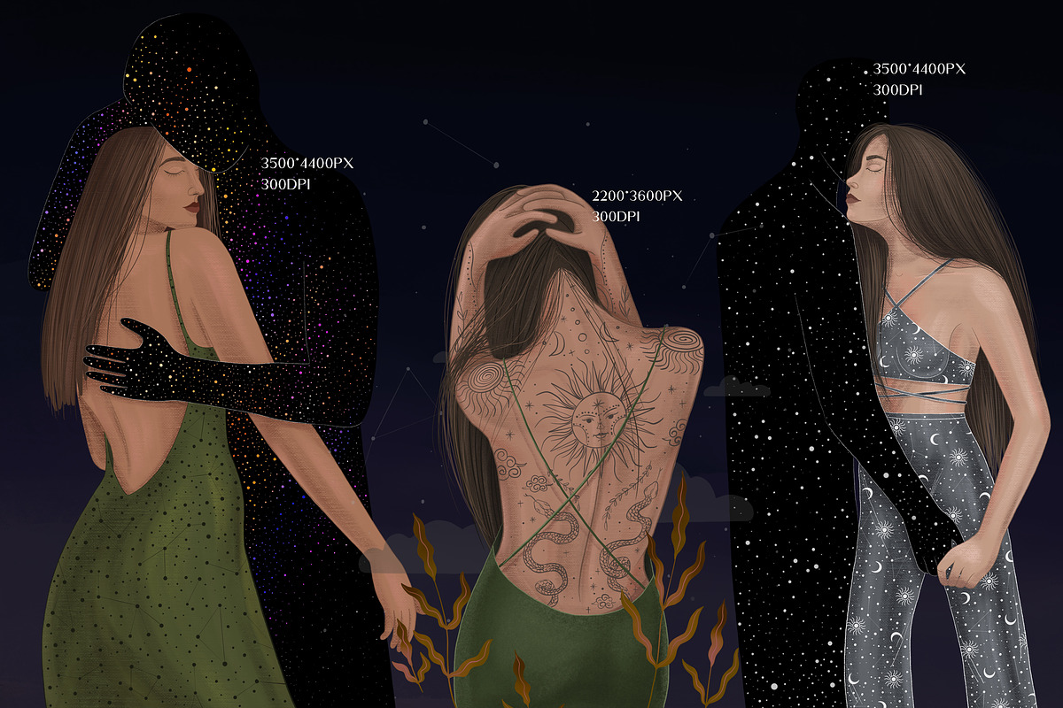 LUNALOGIA. Cosmic goddesses, a Person Illustration by Chikovnaya (Photo 6 of 14)