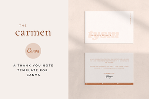 Carmen Thank You Note Template