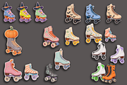 Halloween Roller Skates Clipart, an Object Graphic by Jakayla Digital Co (Thumbnail 3 of 15)