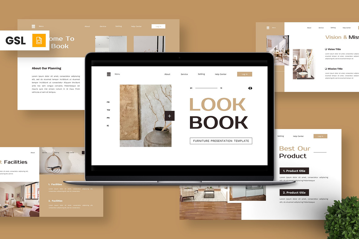 Look Book - Furniture Google Slide