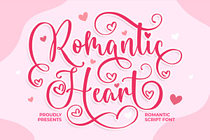 Romantic Heart - Script Font