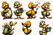 Cute Quirky Funny Duck Clipart, an Animal Illustration by Design Scotch (Thumbnail 2 of 7)