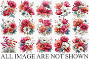 Whimsical Spring Flowers Clipart, an Illustration by Canvas Craft (Thumbnail 3 of 7)
