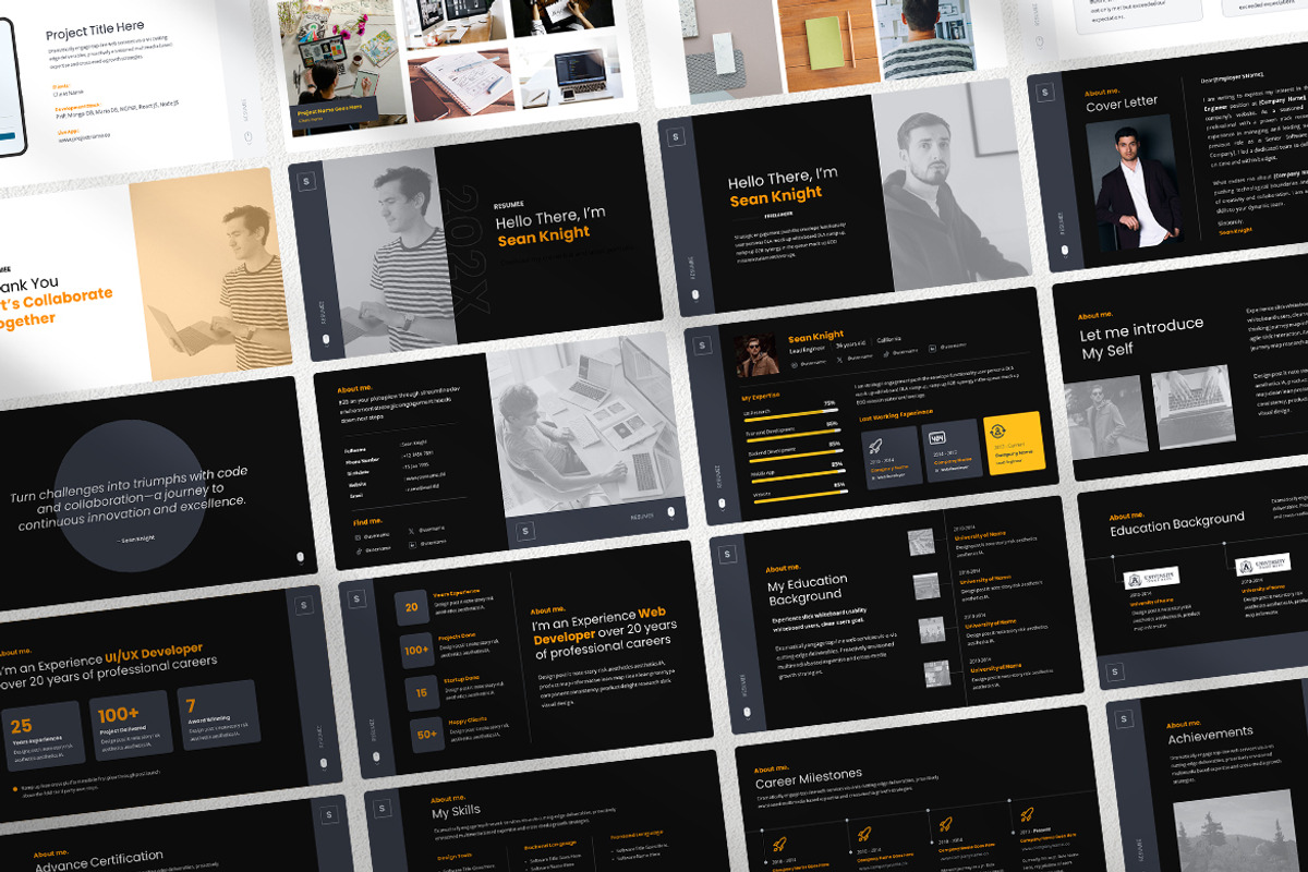 CV Resume Portfolio Presentation, a Presentation Template by UX Dummy (Photo 3 of 4)