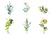 Floral Watercolor Set, Flowers, Leav, an Illustration by Daily.Designs (Thumbnail 4 of 7)