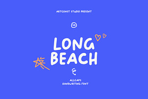 Long Beach - Handwriting Font, a Handwritten Font by Artcoast Fonts