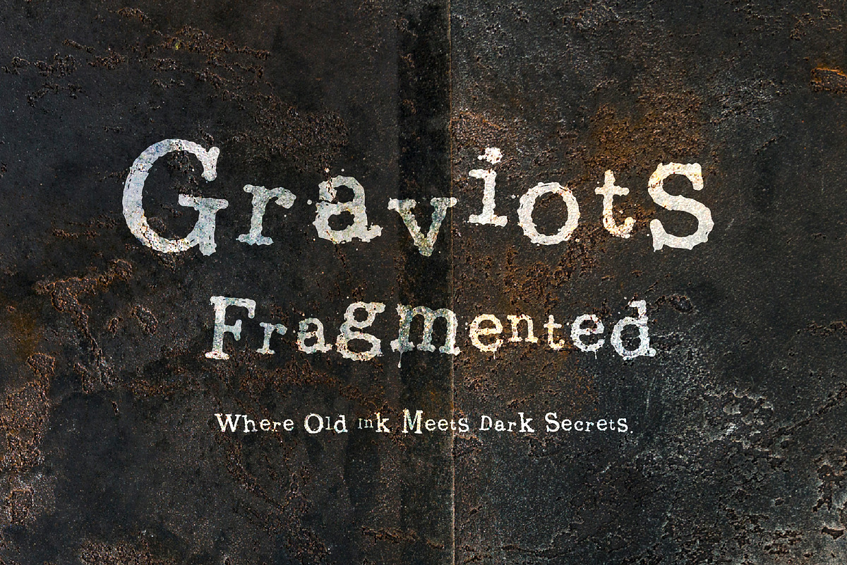 Graviots Fragmented - Broken Letters, a Serif Font by HypeWorksCo (Photo 1 of 12)
