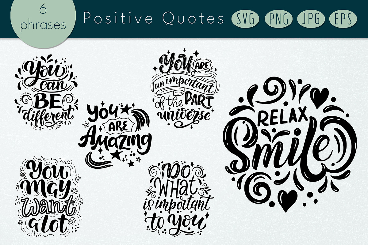 Quotes SVG Bundle. SVG Cut Files, a Graphic by rinaletters (Photo 7 of 9)