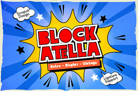Block Atella - Retro Display Font
