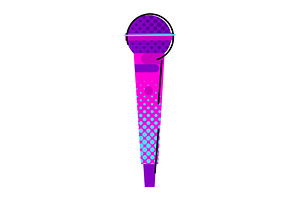 Illustration of musical microphone., an Object Illustration by incomible