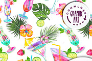 Summer cocktails seamless pattern, a Pattern Graphic by Download Graphic Art (Thumbnail 8 of 9)