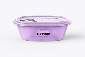 Ice Cream Container Box Mockup