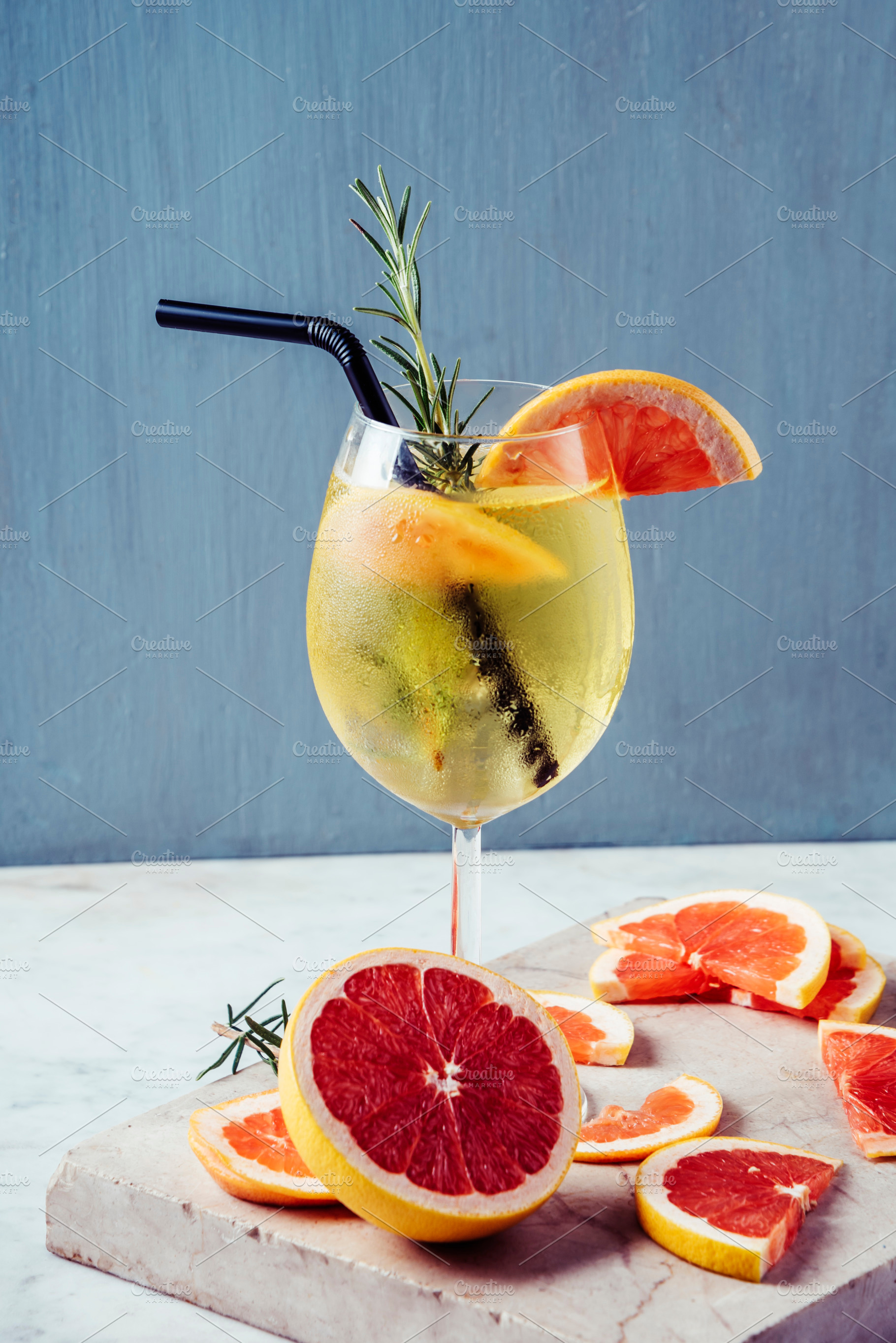 Aperol spritz garnish wine glasses, a Food & Drink Photo by hitdelight