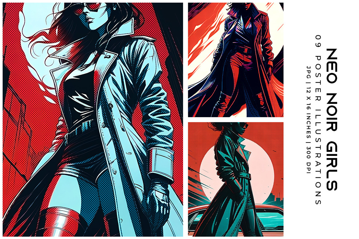 Neo Noir Girls, a Person Illustration by Digital Art Creations (Photo 2 of 8)