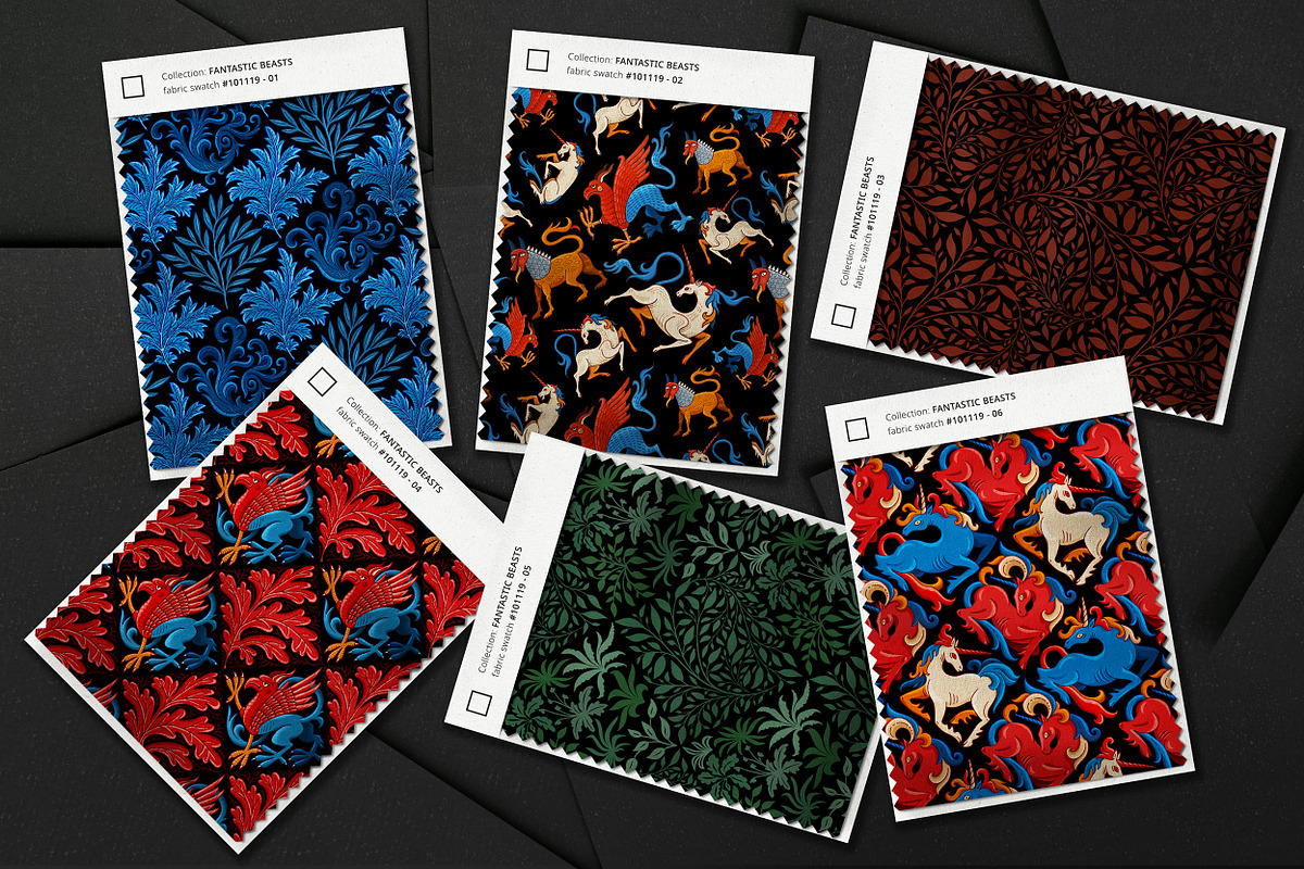 Fantastic beasts. Medieval tale, a Pattern Graphic by OlgaSoi007 (Photo 4 of 16)
