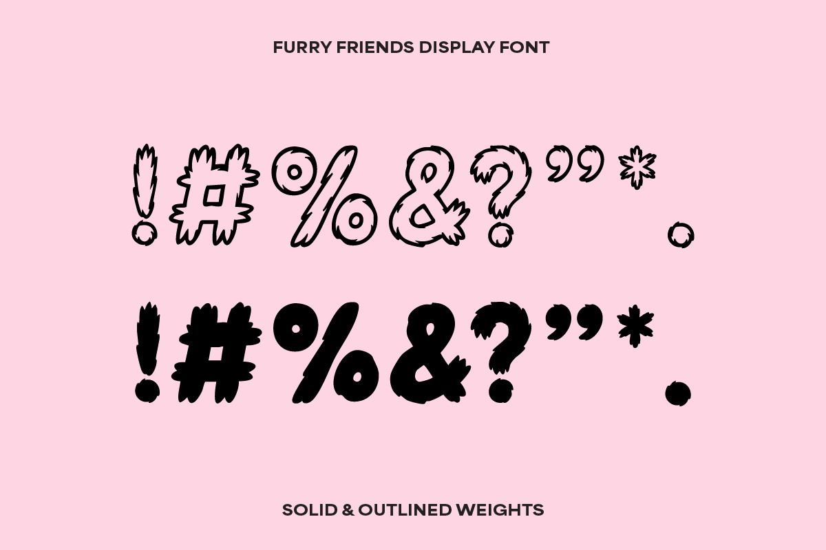 Furry Friends Cartoon Display Font, a Handwritten Font by Sarah Baker (Photo 6 of 8)