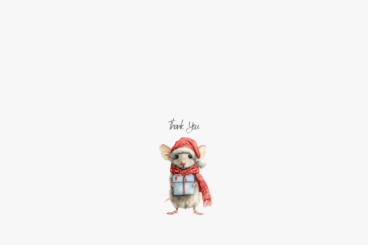 Christmas Mouse Clipart Set, a Decorative Illustration by Pati Paints (Photo 6 of 11)