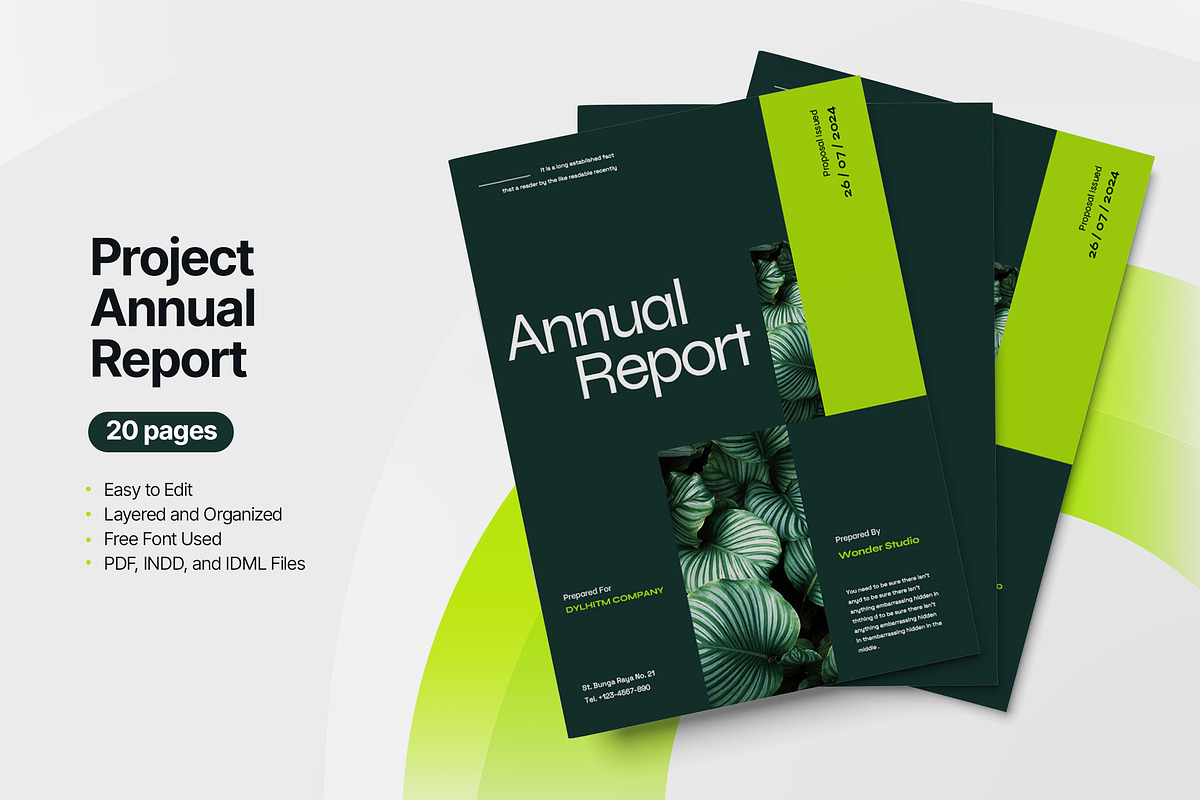 Project Annual Report Template, a Brochure Template by TMint Play (Photo 1 of 8)